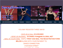 Tablet Screenshot of danceconnectionhilliard.com